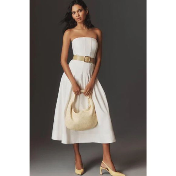 NWT Anthropologie Mare Mare Strapless A-Line Midi Dress-Large - Picture 2 of 5